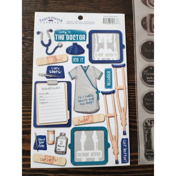 Stickers Lot - Stamping Station SEALED Nurse Doctor Medical ER Retired #14 - Picture 2 of 9